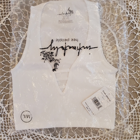 FREE PEOPLE | Strapped In Seamless Ribbed Brami Crop Top - Picture 9 of 9